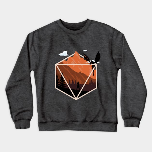 D20 Fantasy Worlds - D8 Crewneck Sweatshirt by Rykker78 Artworks